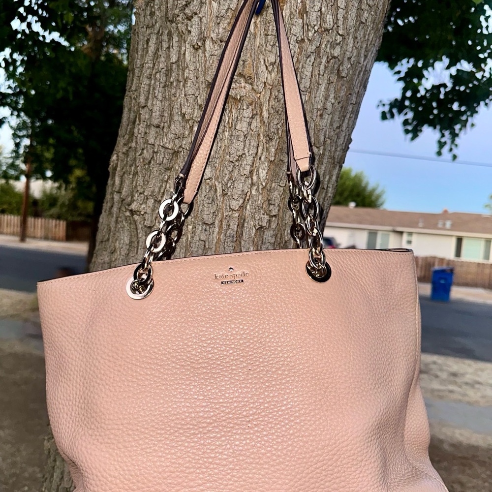 Kate Spade Pink Large Leather Tote Bag - Picture 3 of 11